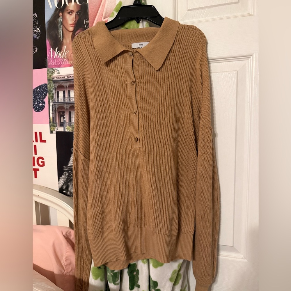 Brown Long Sleeve Top